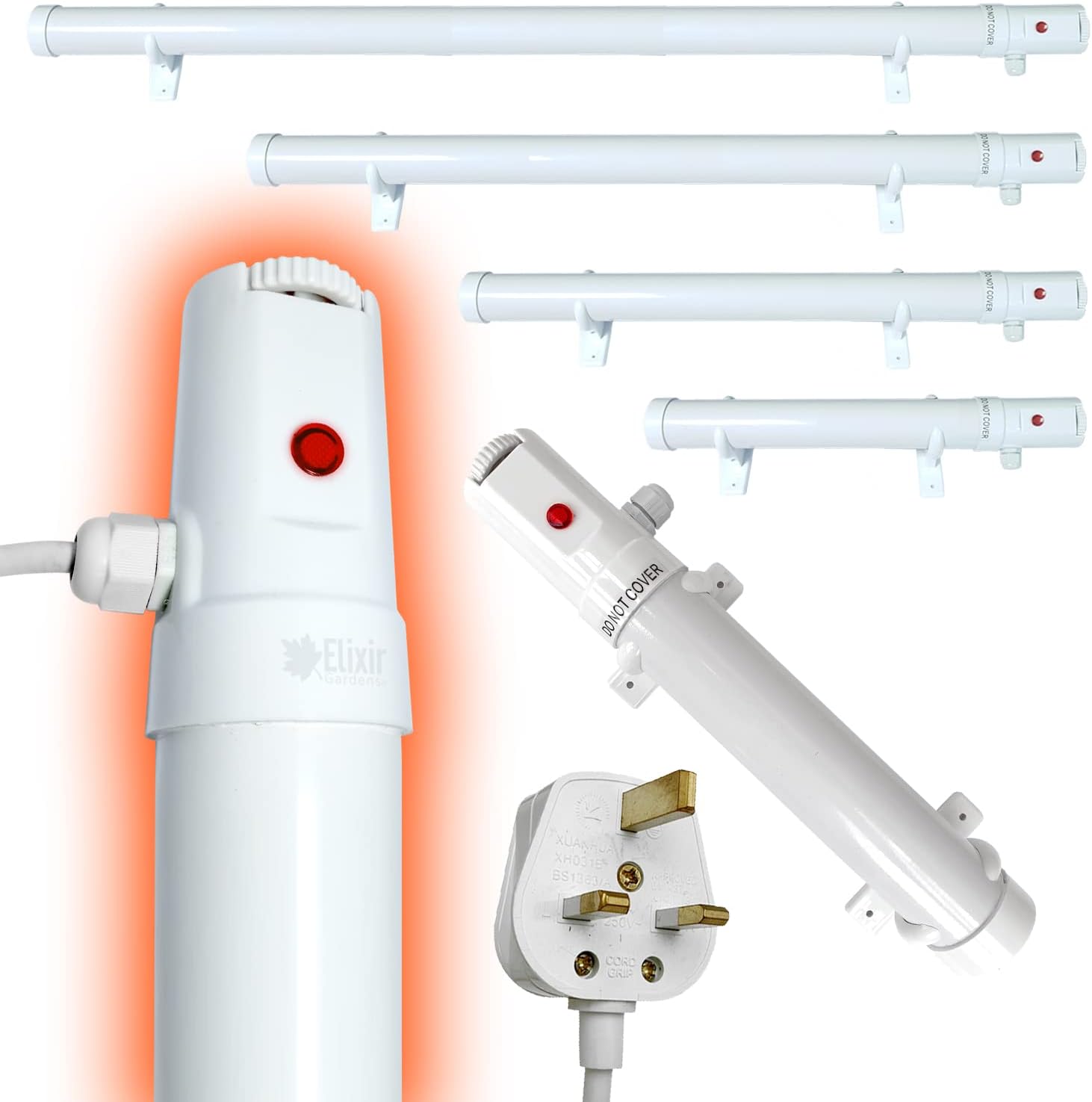 Tube heater for garages and sheds